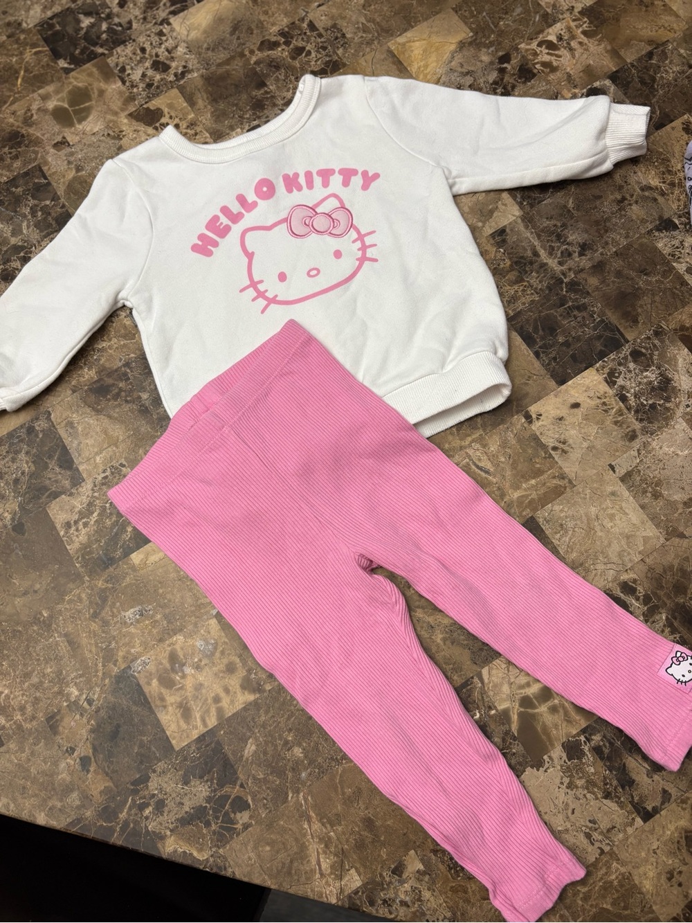 Hello Kitty matching set Ribbed Kids Leggings & Longsleeve 24 months